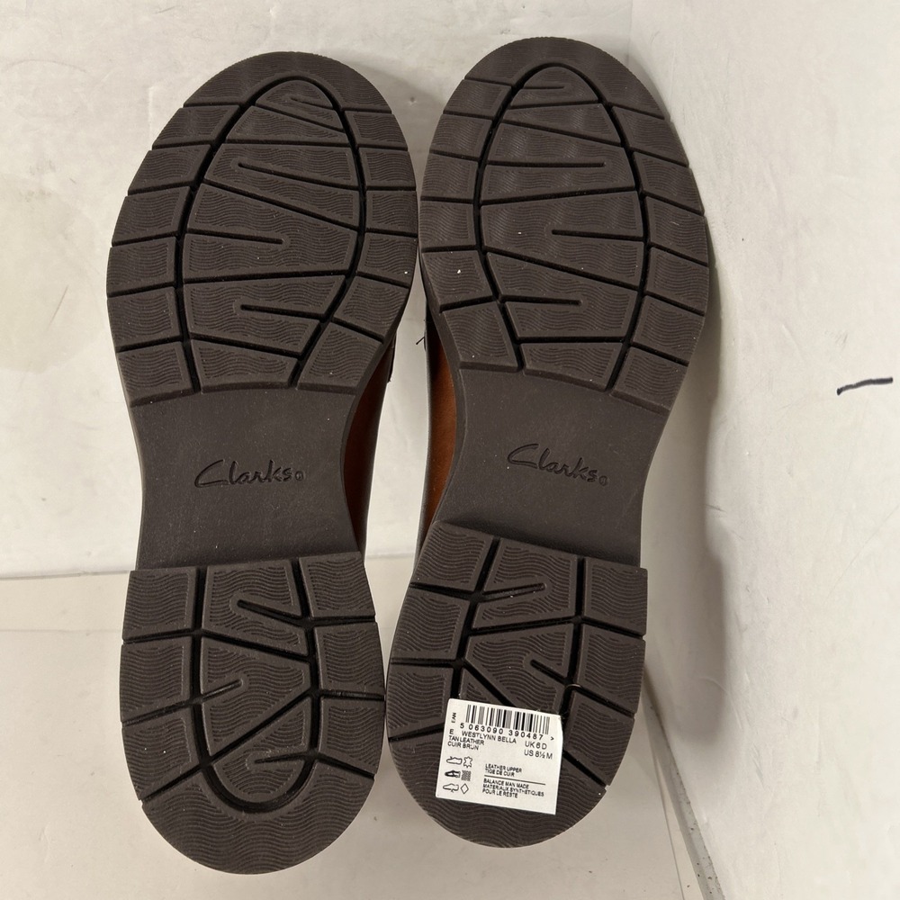 Clarks Collection Leather Loafer w. Tassel Westlynn Bella Tan Leather Sz 8.5 - Picture 7 of 7